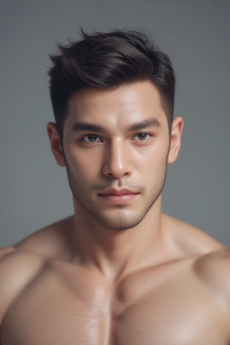 top-quality、​masterpiece、超A high resolution、(realisitic:1.4)、详细的脸、独奏、１human male、The upper part of the body、Dark hair、glistning skin、dense skin、(asian human)、architectural、(absurderes、hight resolution、ultra-detailliert)、、1 male、Adults、(a 25-year-old man)、a handsome、tall muscular man、broad shoulder、extra very short hair、angular jaws、thick neck、thick eyebrow、extra very short hair、A dark-haired、fine eyes and detailed face、 Highly detailed CG Unity 8K wallpapers、intricate-detail、(Style Swirl Magic:0.7)、looking at the spectator、独奏、(full body Esbian:0.6)、细致背景、A detailed face、dynamicposes、、Urban background、dynamic compositions、 big muscle、、((Crotch bulge))、a handsome、 ((masutepiece:1.4, Best Quality)), ((masutepiece, Best Quality)), (photographrealistic:1.4)、sprawl、From  above、Outstretched arms、irate、a bed、Rough breath、Sexual facial expressions、Lying down
