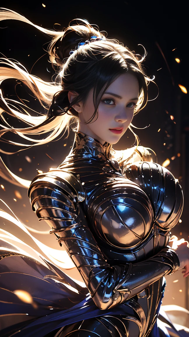 ((Best quality)), ((masterpiece)), (detailed:1.4),(aesthetic:1.2), visually stunning brunet woman (1girl), extreme detailed,colorful,highest detailed,epic (Sony A7, 50 mm, pores: 1.5, colors, hyperdetailed: 1.5, film grain: 1.4, hyper-realistic: 1.5), hyper-realistic texture, masterpiece, unreal engine 5, extremely detailed CG unit 8k wallpaper, Crazy Detailed Photo, Hyper-Realistic Light,lot of detail,superhero armor with extream detailed