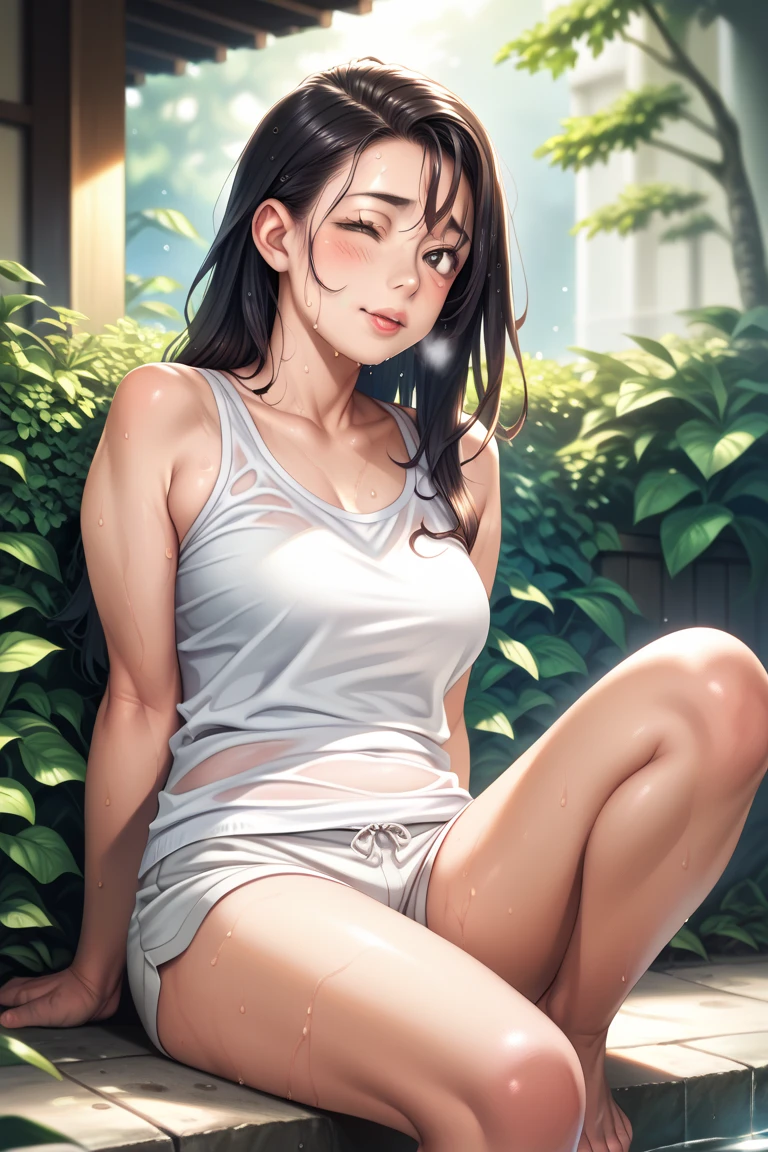((Best image quality、8k、masterpiece:1.3))、Magic Mix Real、(RAW Photos:1.2)、(Photorealistic:1.4)、The beauty of beautiful details Delicate expression、((She looks))(Squatting to pee)Earrings eyelash Beautiful and delicate eyes、Large file size、Very detailed、High resolution、Transcendental beauty Highest quality、masterpiece、Very detailed表現、Subtle details、HVery detailed facial video lighting、14-year-old girl、Positive、((Dynamic Pose)))、(Sit with your knees bent))、((flat))、Sexy upward glance、深いsorrow、sorrow、Looking up at the sky、Open your mouth、shout、((14-year-old girl))、((Nearly naked))、((Full nudity))、((I'll show you my pee))、((Leaking a large amount of urine))、((Urine injection))、((Lift your arms and show your armpits))、((Double-sided display))、((Peeing outdoors))、((Petite Girls))、((Junior high school girl))、((Delicate girl))、I can see the pussy, (Sex poses with boyfriend:1.8), (Intense sex with boyfriend:1.8),(She straddles her boyfriend、Shake your hips violently.:1.8), (On the bed:1.3)、((Very young girl))、((Very few、flat、Great tit:1.5))、((Expressions of ecstasy))、((Attractive and erotic appearance))、((Wear loose socks))、((White loose socks))、