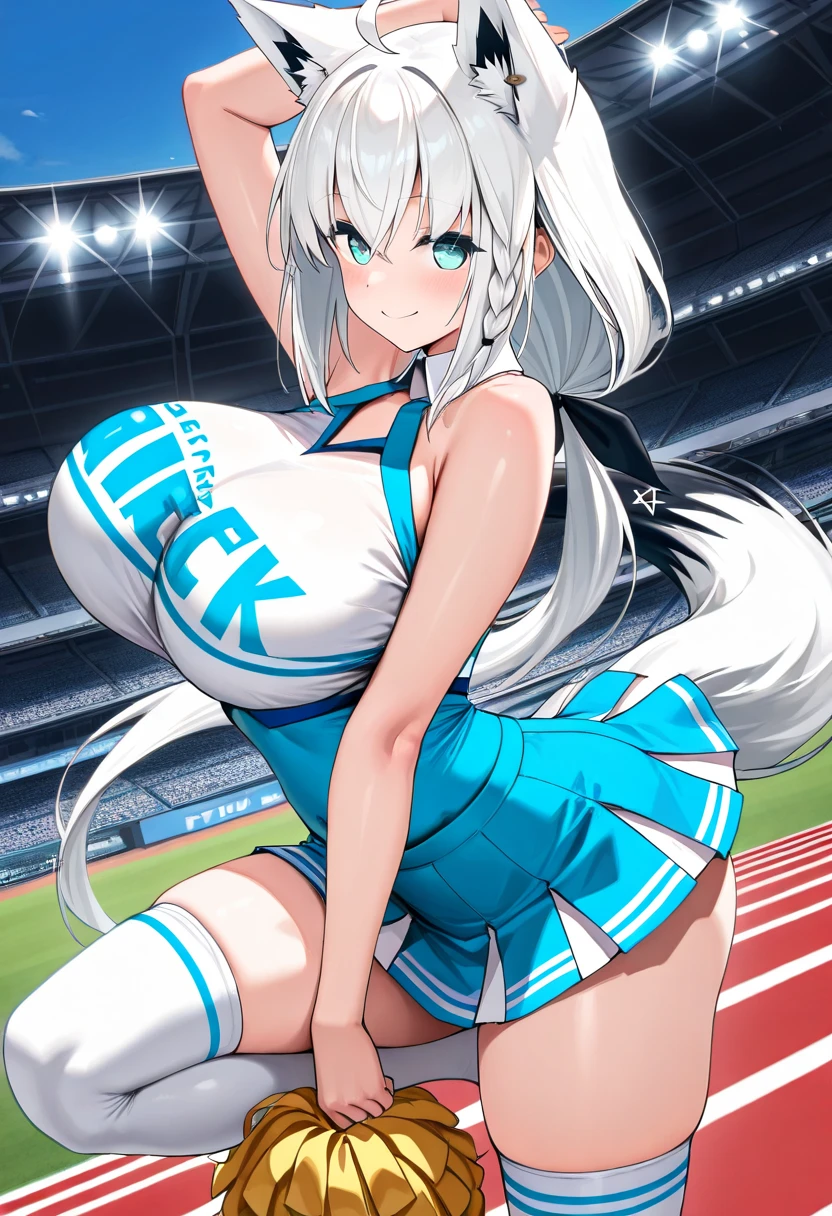 3 girls,long white hair,Track and field uniform,barefoot,Extremely huge,in the stadium,Sweating,Plump figure,Thick thighs,sprint race ,