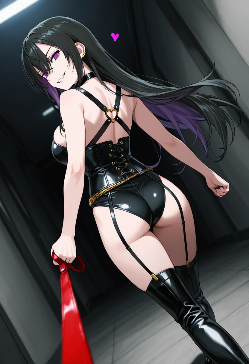 Thigh boots, long boots, wounds and cuts on thighs