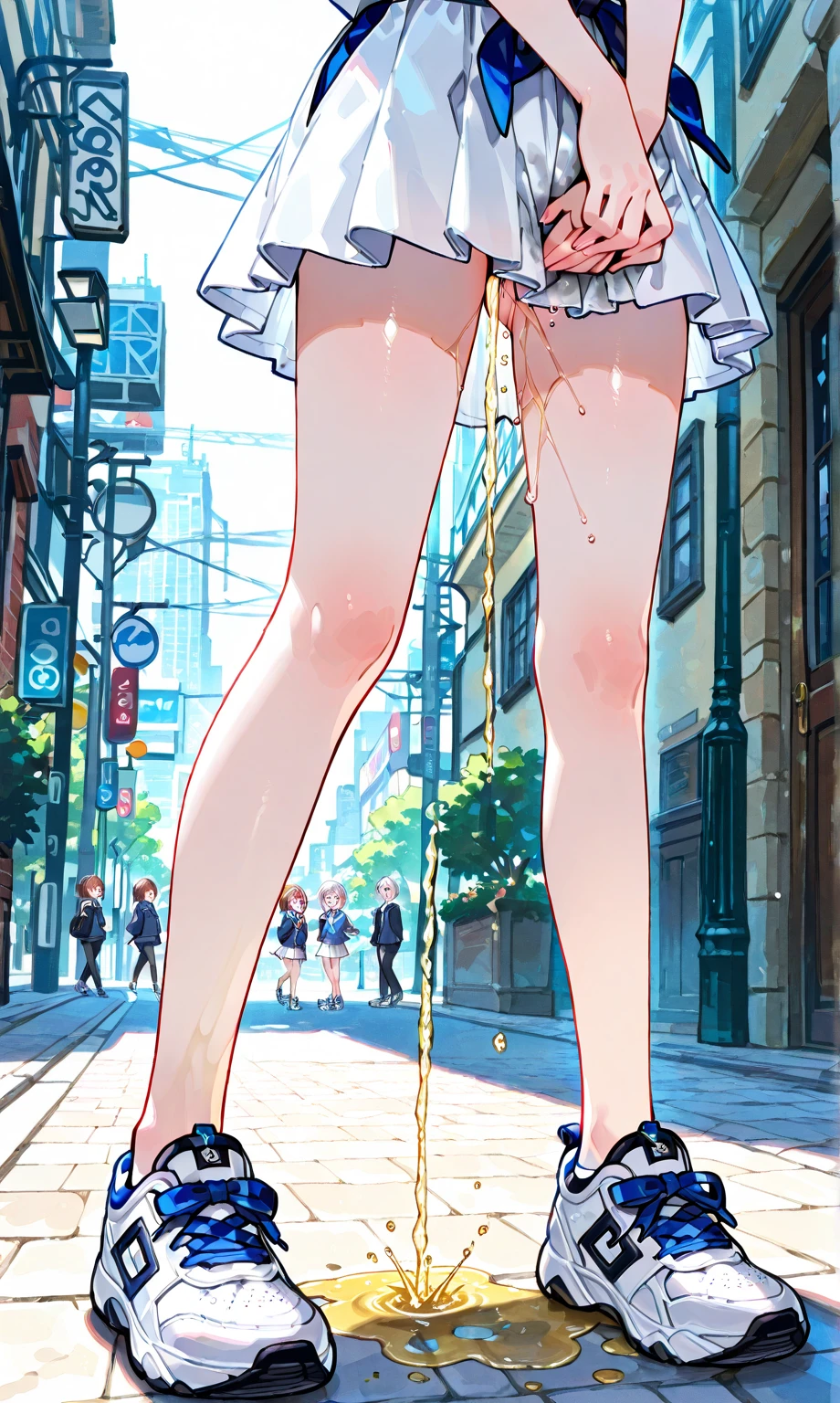 One person、Femboy、Masturbation with masturbation、Large scale 、Lots of used condoms、Ahegao、Pee、Are standing、