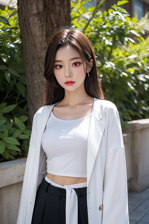 (realistic), (hyperrealism),best quality, masterpiece,ultra high res, (photorealistic:1.4),1girl,(looking at viewer:1.2),1girl, solo, realistic, looking at viewer, parted lips, short jeans, tanktop,
, <lora:makina69_kimsoeun_v1.0:1>