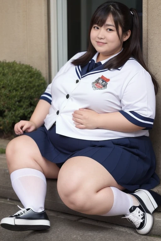 Vety fat school girl ,age 12 years , very obese , very big body ,