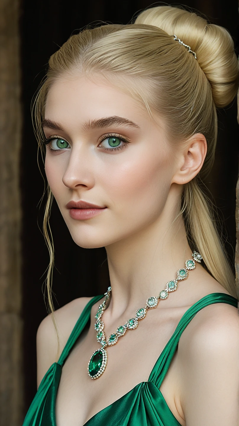 1 , longye hair, hair blonde, cloused mouth, jewel, 