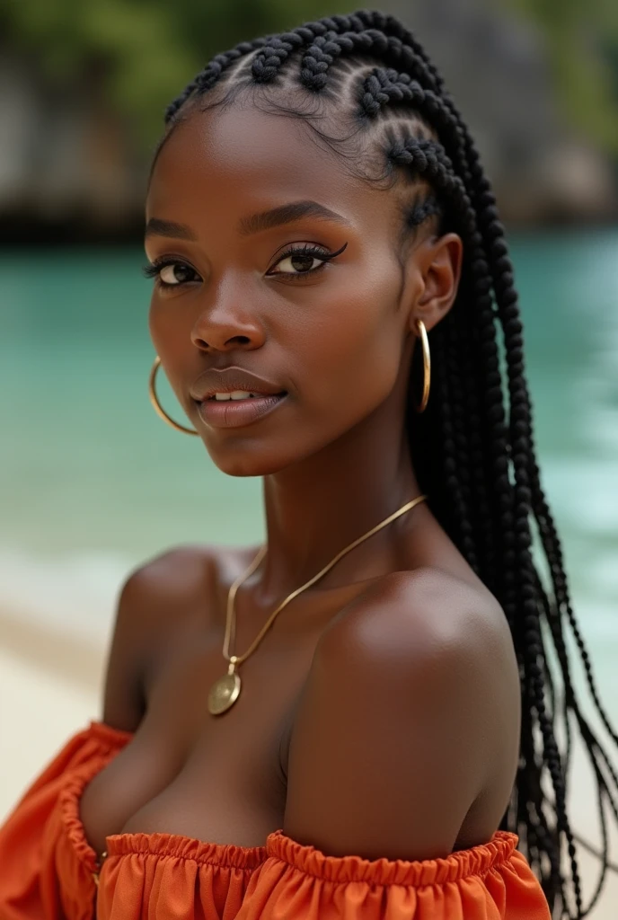 ((Dark African skin, Very deep ebony skin)), ((Its beauty undeniable)), ((Excited cute face)), ((Hyper detailed perfect eyes,)), ((pose mignonne)), ((Langue sortie)), ((Seductive )), sexy, ((Tight green sport clothes)), ((Afro ponytail with long African curly hair,)), (( peau)), ((debout, vue de face)), ((toucher ses propres jambes dans une pose sexy)), ((dehors, Ville publique)), Sharp Focus CGI, photoreallistic, High detail, Realstic, Masterpiece, absurdes, Best quality, Hdr, High quality, high-definition, Extremely detailed, 8k wallpaper, Intricate details, 8K UHD, Full-HD, (photo realist:1.2), contraste, intense illumination, lighting cinematic, natural lighting, veilleuse, Nuit, Illumination globale, Ambient occlusion at jungle safari, a la piscine African women、Female sexy、a smile、safari hat, traveling, Serengeti, wild life, jungle