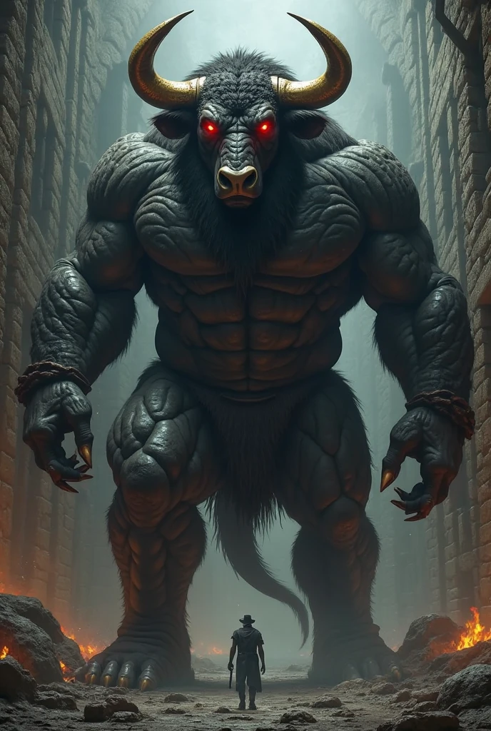 a huge muscular kaiju, top-heavy, barrel-chested, giant horns, ripped clothes, most muscular pose, overbite, tusks, snarling, aggressive, vascular, macro shot, gigantic, hyper detailed, copious amounts of viscous fluids, hyper penis and big balls:1.3, amount of cum:1.4 , sperm, erection, cum, up penis, hard penis, photorealistic,  cinematic lighting, 8k, hyper detailed, macro, cinematic lighting, 8k, photorealistic, award winning digital art