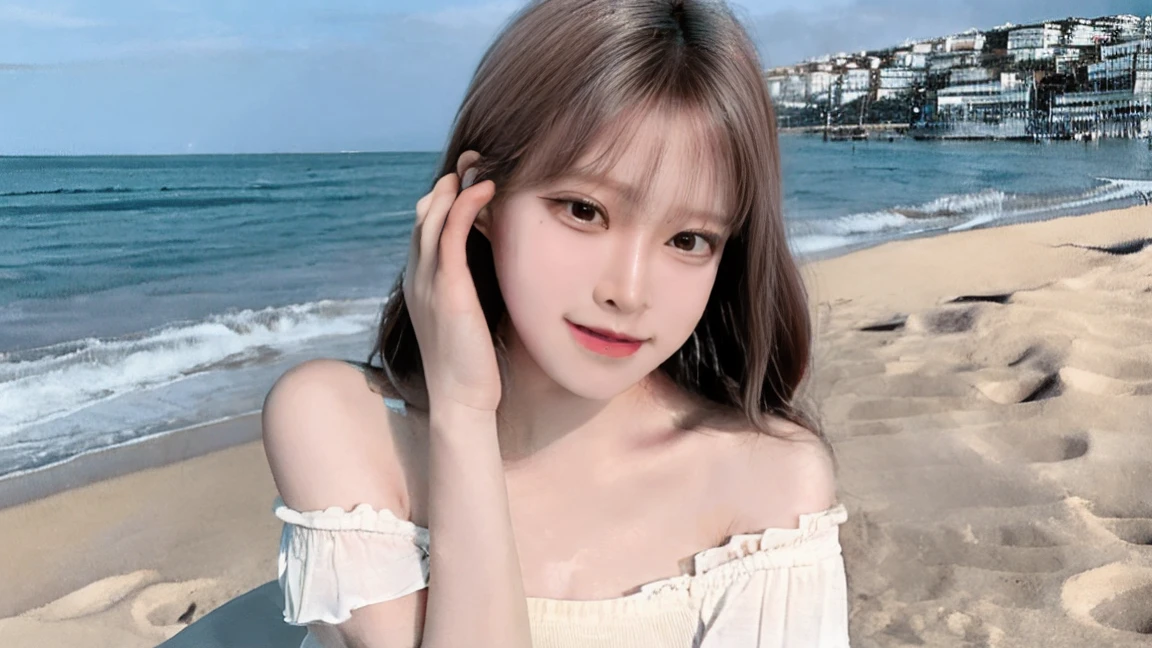 randome pose、Magazine covers、Japan gravure idols、17 years old girl、small tits、perfect chest、flawless skin、Wet hair、perfect body type、小柄、Small butt、Bob Hair、A dark-haired、bangss、Brown-eyed、The sheen、Transparency、Luminous、Beach、The bikini、Strong sunshine、magazine style、