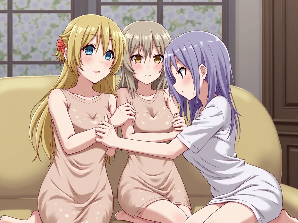 Sexy, female, multiple girls, group nude, nude, nipples, navel, sexy, orgasm, pussy, full body, sexy breasts, desert, best quality, sinking, quicksand, 6girls, hair, crowded, closed up, sand, multiple girls, slender, blonde hair, hair ornaments, black hair, blue hair, silver hair, pink hair, struggling, sad, nudists, closed up, crowded, holding hands, line up, hug, crowded, anime style