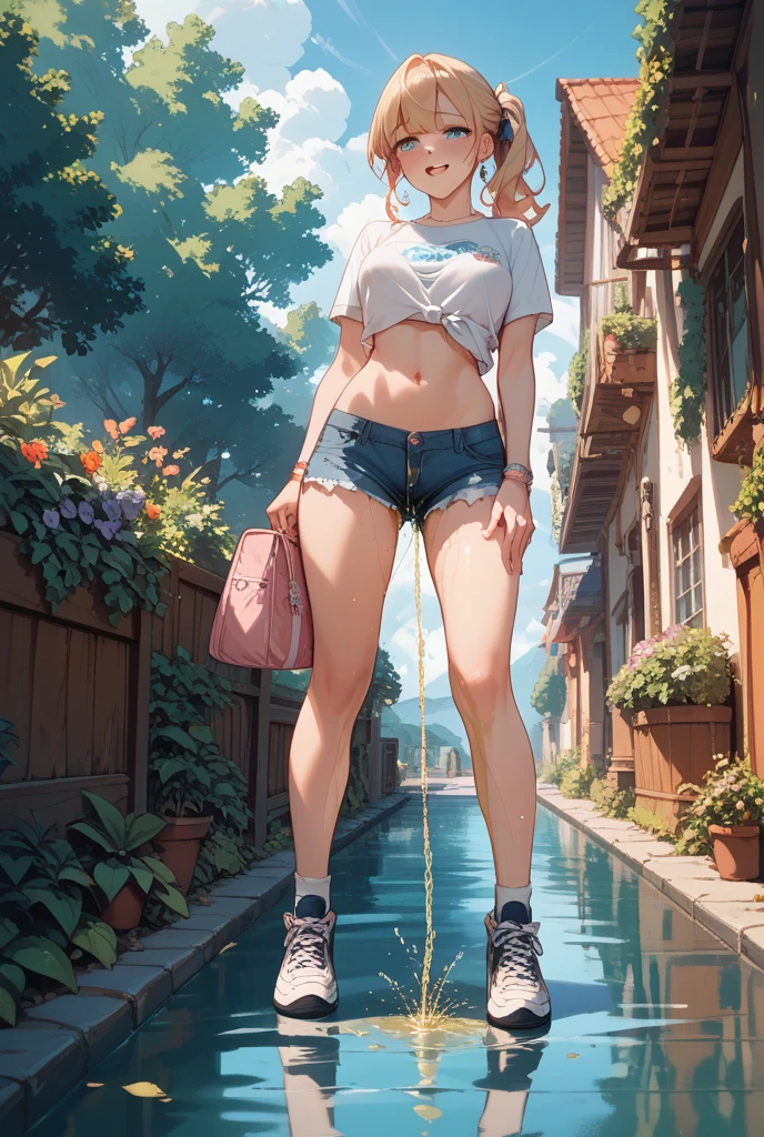 (Best quality, 8k, 32k, Masterpiece, UHD,:1.2),RAW, human, 1girl,ultra cute , ultra cute, natural lighting,transparent shining eyes, 20yo,medium breast ,femur, fair complexion , flushed face, ,pretty，Big breasts，tomboy，girl，Deep V bikini，whole body，short hair，white hair，bend down on the ground，Stick your ass up，