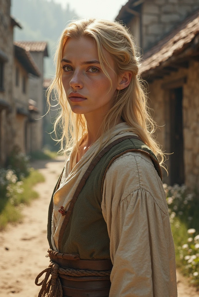 A Roman slave on a farm is a beautiful blonde german girl with regular facial features, sweaty, tanned, not washed, dressed in a very short tattered burlap tunic with slits on the hips, barefoot, a slave collar around her neck, thick hair tied in a ponytail, carries a basket of livestock feed, depraved, sensual many details high texture of clothes, bodies, hyperrealism against the background of the rural landscape of southern Italy
Меню
Словарь и онлайн перевод на английский, русский