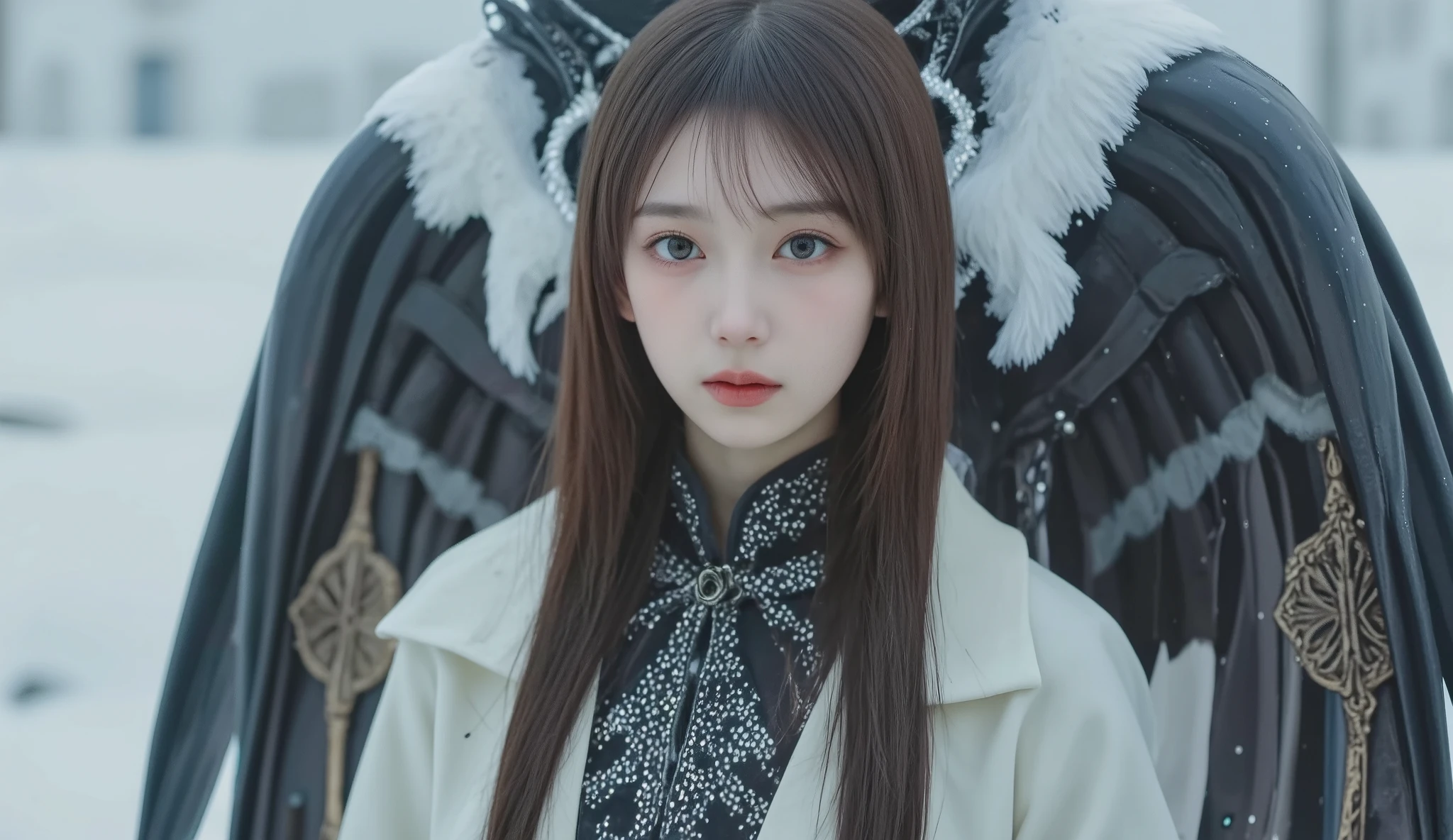 8k,  masterpiece, Best Quality, Nude female figure，Cyberpunk，gray and white color scheme，mechaman with large mechanical wings on his back,  Smooth Design ，Complex mechanics，Digital Art, very detailed, 3d rendering, Sci-fi Concept Map  , mechanics ,Glossy effect,  dynamic poses, Strongly contrasting  , vivid colors, surreal texture