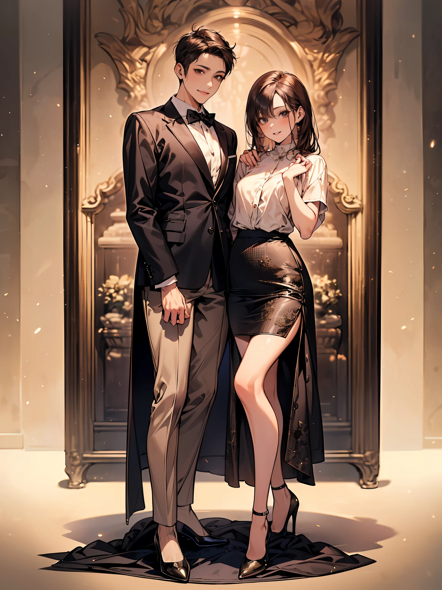 (An extravagant auction house filled with affluent individuals: 1.9)
(Elegantly dressed men and women in designer outfits: 1.8)
(Jewelry sparkling under the dazzling lights: 1.7)
(Auctioneer on a raised platform, commanding attention: 1.8)
(Bidders eagerly raising their paddles: 1.9)
(Excitement and anticipation filling the air: 1.8)
(Rich artworks and rare collectibles on display: 1.7)
(Guests networking and mingling with refined grace: 1.8)
(A backdrop of opulent decor and lavish furnishings: 1.9)
(Ambience of exclusivity and sophistication: 1.7)