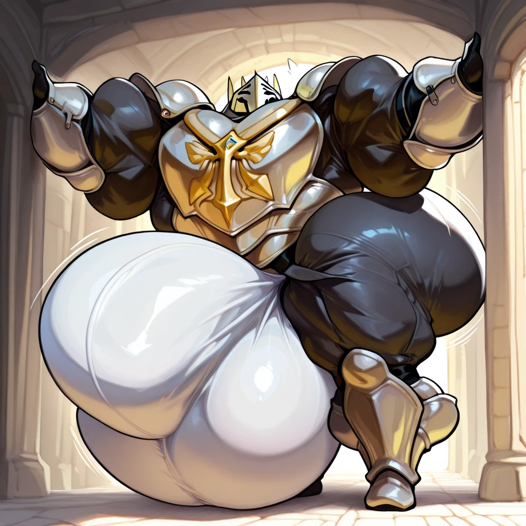 Pokemon aggron, massive belly, squirming belly, vore, bulging belly, gurgle, hands on belly, low perspective 