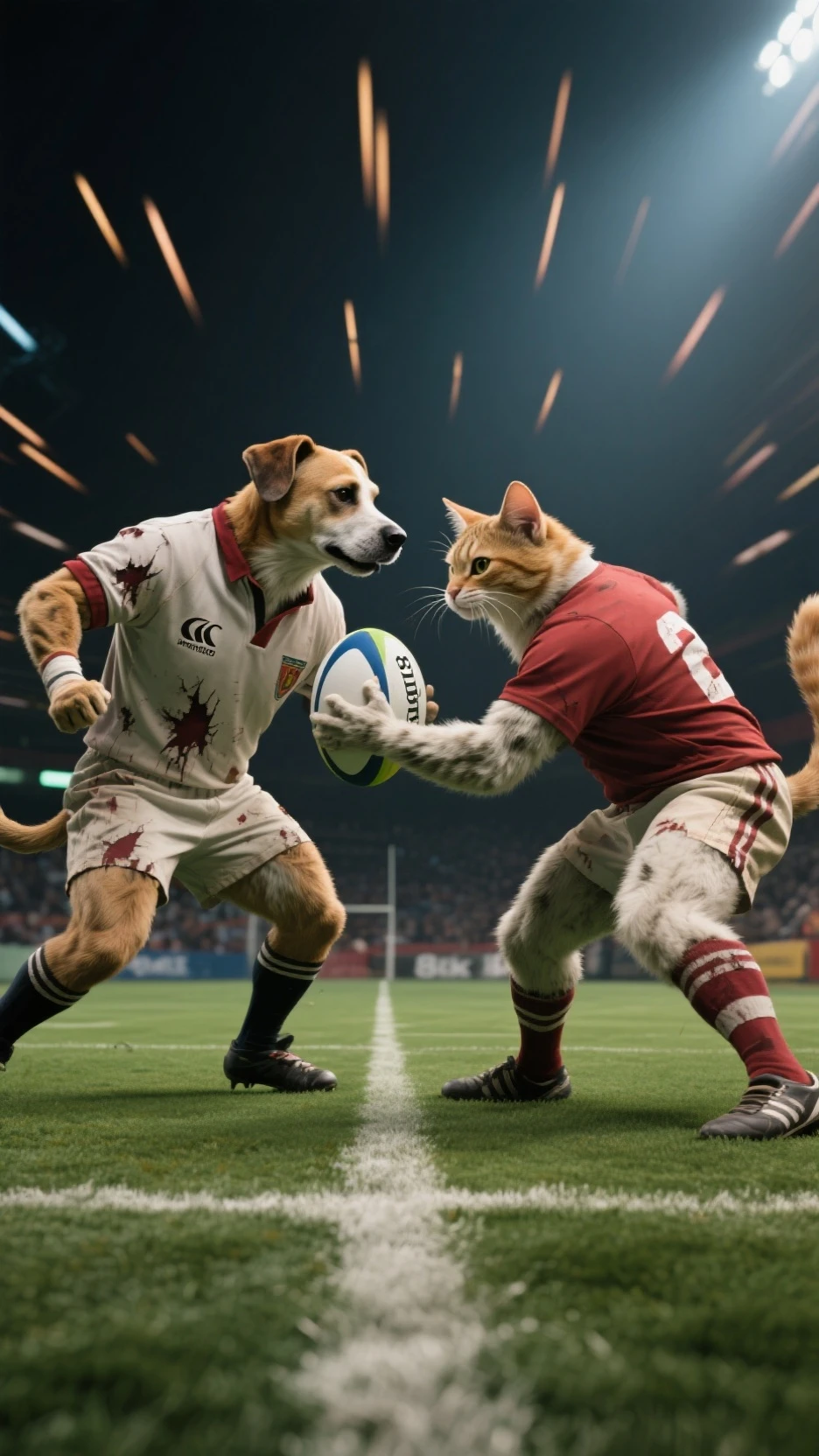 Um cachorro jogando futebol no mineirao