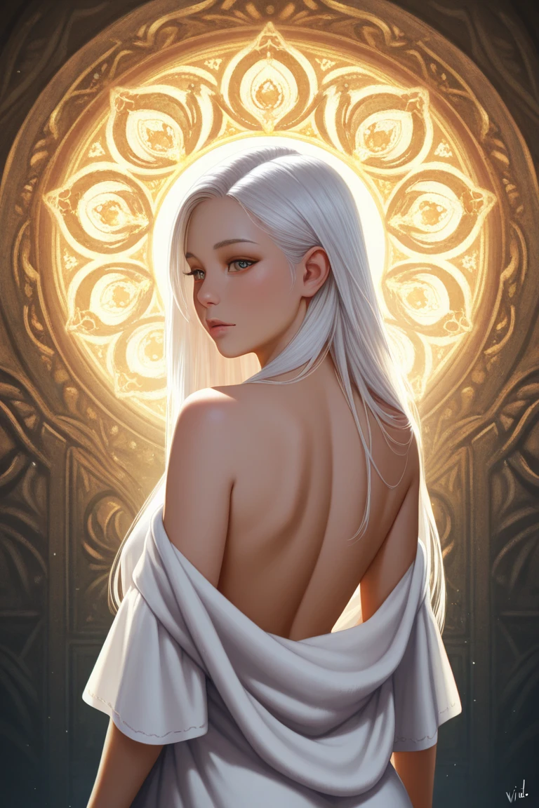 1girl, masterpiece, best quality, 8k, detailed skin texture, detailed cloth texture, beautiful detailed face, intricate details, ultra detailed, girl, halfling girl, halfling, pale skin, short, short stature, very long silver hair, straight hair that curls at the end, small breasts, pouty lips, masterpiece, best quality, dynamic pose, 8k, hair covering one eye, anime eyes, bright blue eyes, detailed eyes, big round eyes, realistic eyes, windy, eyeliner, shy personality, lots of belts, wind magic, fantasy, dungeons and dragons,