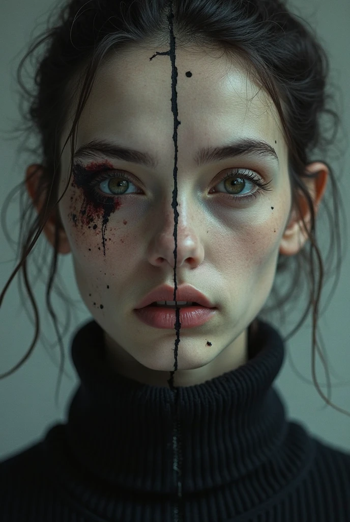 exorcist, European, 10-year-old American girl possessed by demons, on the beds, Yellow eyes, yellow pupils, Arms tied to bed, Leg seat, Girl in a whitish camisole, Self-inflicted scars on the face or body, Girl opens mouth wide, wrinkles between eyebrows, growl in the form of a devil, Childish face, Beautiful European Girl, Various hairstyles (Photo Real: 1. 4), Shot with Canon 5D MK4, Shot with Canon EOS 5 D Mark IV, Shot with Canon EOA 6 D Mark II, Very detailed face and skin texture, Detailed eyes, Double eyelids, Face-to-face configuration, Various poses, (8K (8K, The highest image quality, masutepiece: 1.2), (Realistic, Photorealistic: 1.37) Super Detail, One girl, Bruised body, pale skin tone, Dark room, Candles on the shelves, Beyond the Wall, Dirty skin and clothes, Blood-stained sheet, Veins floating on the face, Naked