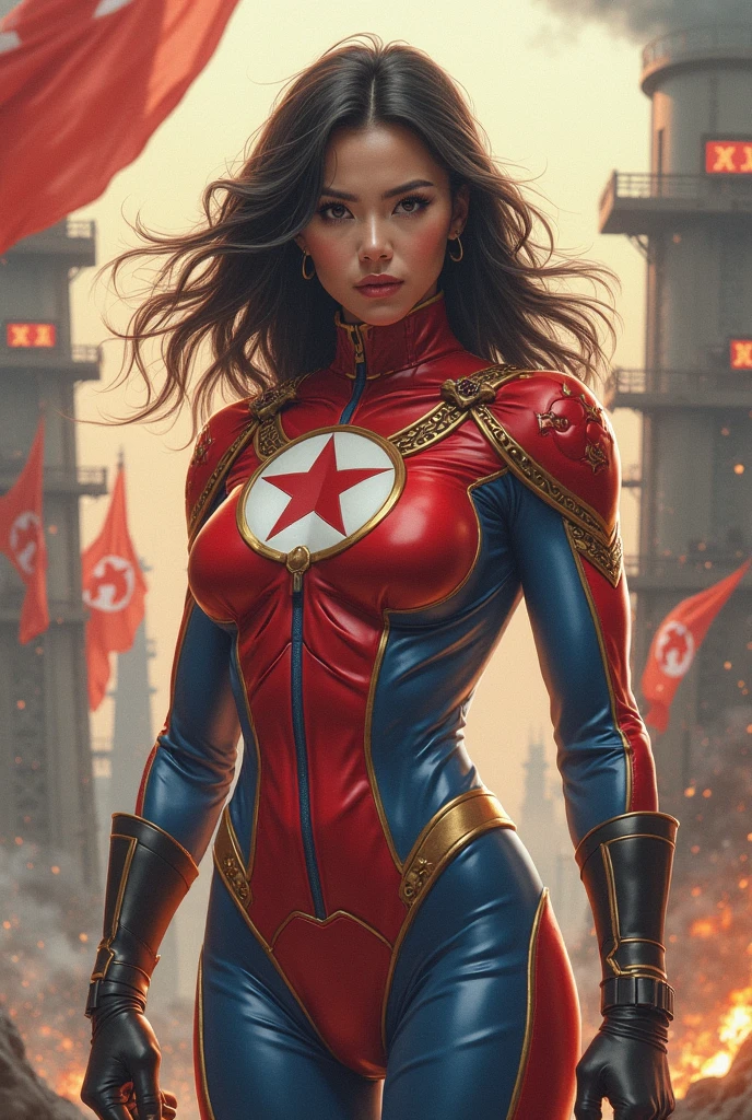 A female cape inspired by the Soviet World War II