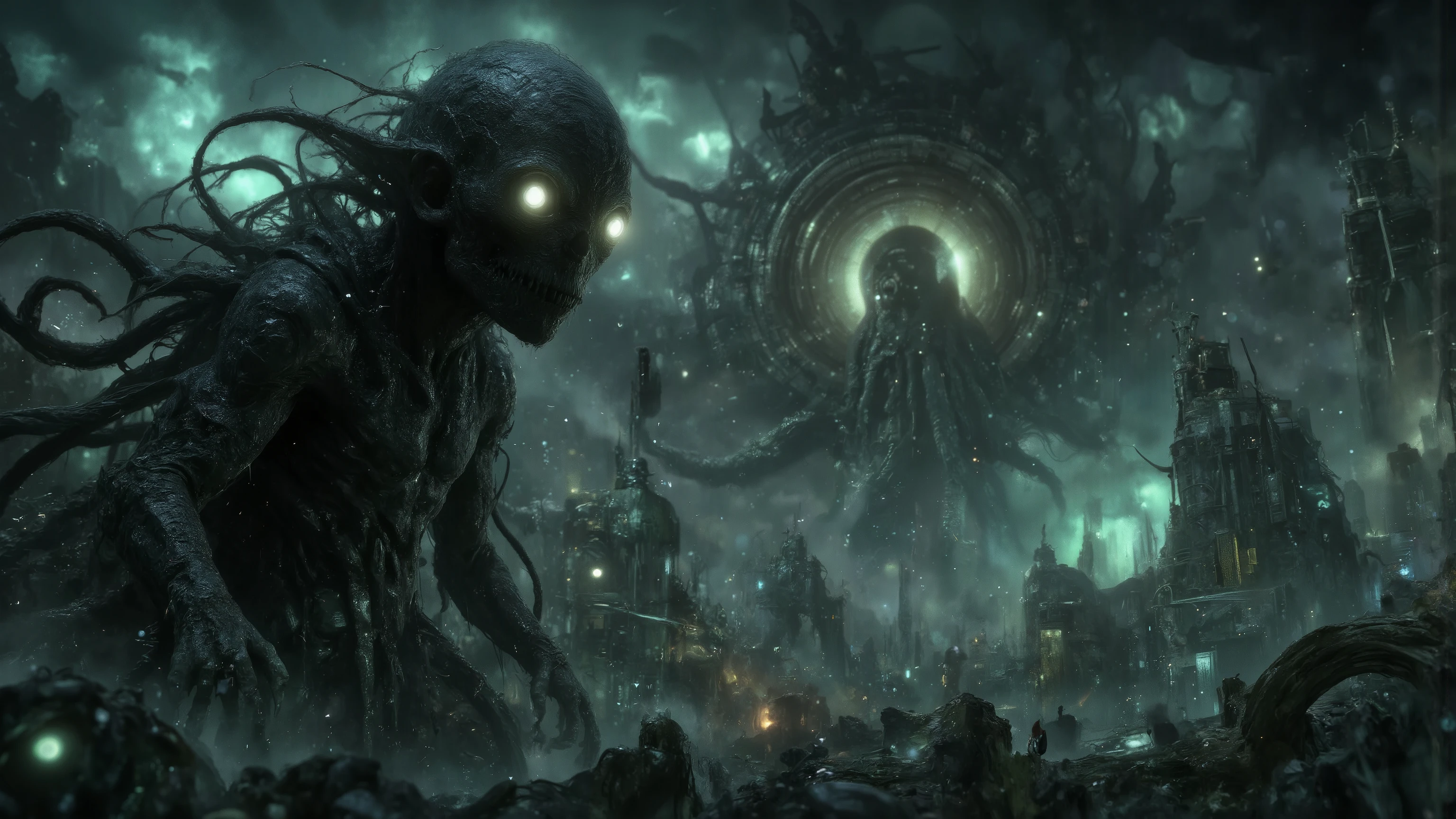 A Nightmare Catcher, hunting down and sealing the twisted, terrifying sources of nightmares. A cinematic award-winning masterpiece with painstaking attention to details. 16k, UHD, HDR, ray-tracing.