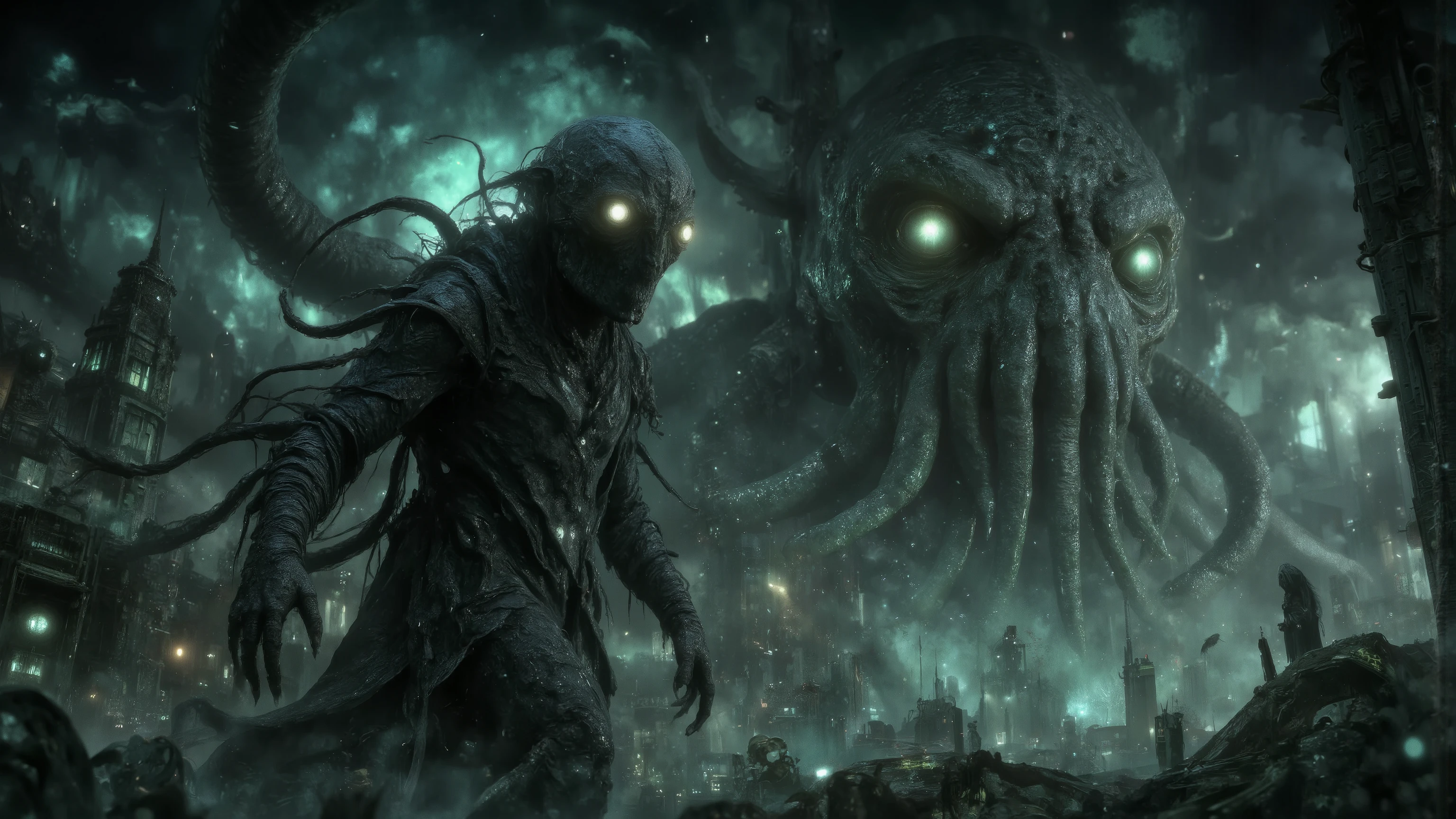 A Nightmare Catcher, hunting down and sealing the twisted, terrifying sources of nightmares. A cinematic award-winning masterpiece with painstaking attention to details. 16k, UHD, HDR, ray-tracing.
