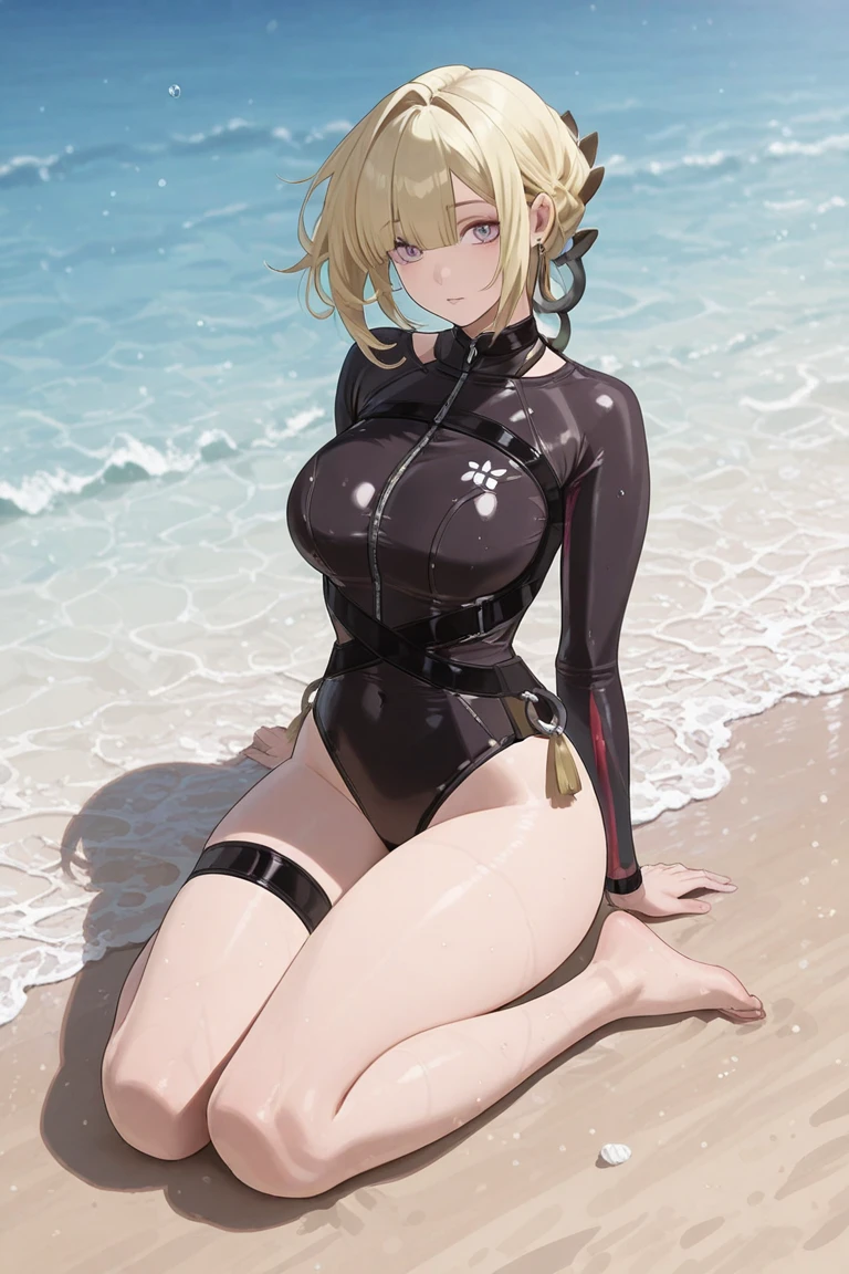 GRANBLUEfantasy,ung_teeirl,brown_hair,medium_bob_hair,platina_blond_hair,white_leotard,covered_crotch,thigh-highs,smile,standing,bluesky_landscape_background,slightly_spread_legs,happiness, short_gloves ,solo, r18, navel,relicbuster,short,boots,open_mouth,sitting,knees,blush,shy,bunny_ears
