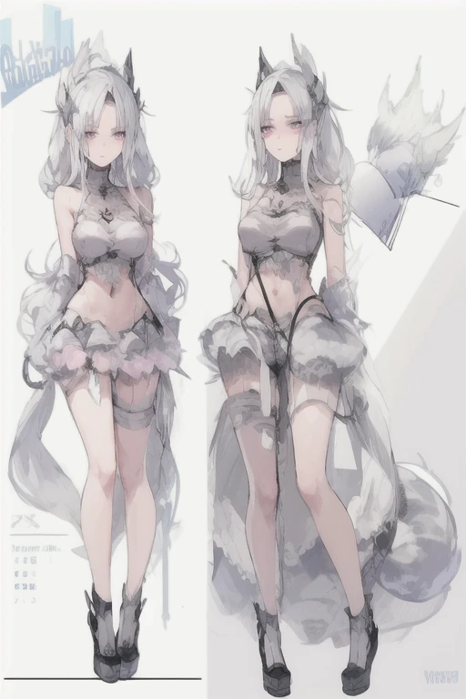 Bare shoulders，Plump breasts，white cat ears，White lace lingerie，White lace panties，translucent school uniform