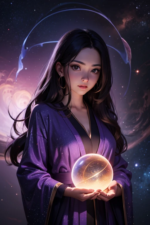 (highest qualityのディテール)、Realistic、8K Ultra HD、High resolution、(One Girl:1.2),(Fatal Beauty,Attractive beauty) ,(A supple and powerful physique),(Sensual charm),(mysteriousな魅力:1.1),(Captivating silhouette),The Super detailed、High quality textures、複雑なdetailed、detailed、Very detailed CG、High quality shadows、detailed Beautiful and delicate face、detailed Beautiful and delicate eyes、Written boundary depth、Ray Tracing、20th Generation、Cute K-Pop Girls、(The Face of Ulzan in Korea)、Thin face、(Urzan-6500-v1.1:0.6)、PurerosFace_v1、Glowing Eyes、Perfect body、 Viewer Display、(highest qualityのディテール:1.2)、Close-up of a woman, realistic girl rendering, 8k artistic german bokeh, Enchanting girl, Real Girls, Gurwitz, Gurwitz-style artwork, Girl Roleplay, Realistic 3D style, cgstation Popular Topics,, 8K Portrait Rendering,(truth,truth:1.4),(Sparkling eyes girl:1.2)、cheek、Glossy Lips、Big Breasts、Best image quality, highest quality, Realistic, Super detailed, Realistic, 4K 8K Ultra HD Full Color RAW Photos, Fujifilm(Medium format), Hasselblad, Carl Zeiss, Incredible dynamic range photography(utility_art:Smooth-768:1.1),High resolution, High pixel count, Clear detailed, Clear images, Natural color reproduction, Noise Reduction, High fidelity, quality, Software Improvements, Upscaling, Optimized Algorithms, Professional-level retouching, Browsing Caution、(((Too much exposed skin)))、(((Big Breasts)))、fortune teller、astrologer、(((A magnificent starry sky in the background)))、(((It has a hood、A burgundy robe intricately decorated with beautiful details)))、((Horoscope))、(((fortune teller)))、Long black hair、((Blunt bangs))、Cowboy Shot、(((Please hold your hand over the crystal ball on the table.....)))、Fancy Necklace、Lace gloves、Bright Blue Eyes, Surrounded by swirling pink smoke, saturated color、Dark colors、Psychedelic Images、???、Mandala、fractal、mysterious、detailed、Psychedelic painting of a woman with large breasts, サイケデリックなgoddess, DMT Art, DMTgoddess, Visionary artistic style, Psychedelic Art style, 3d, goddess, Portraiture, Psychedelic Art nouveau, Psychic Trance Artwork, Psychedelic Digital Art, Digital Visionary Art, Psychedelic Art, Psychedelic Surreal Art, Psychedelic Artwork, 非常にdetailedなテクニカラー, 超detailedなファンタジーアート、(nightmare:1.6),