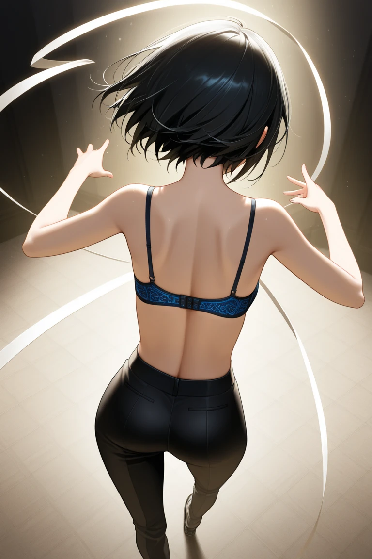 2k,Flat breasts,short hair,Back,Not Wearing