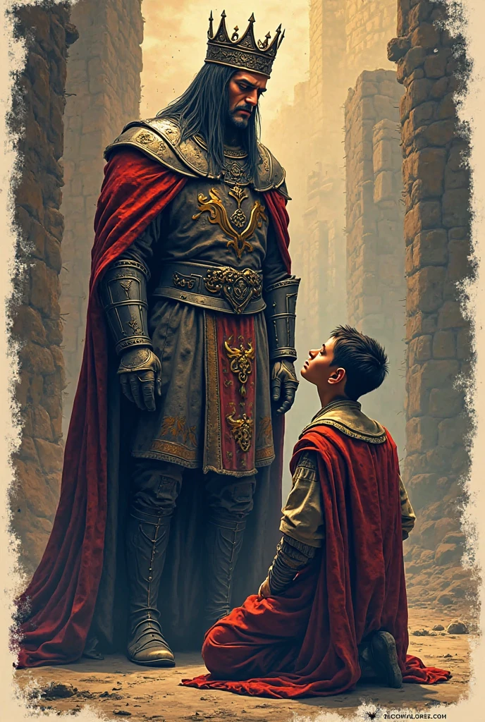 And king
left with the child