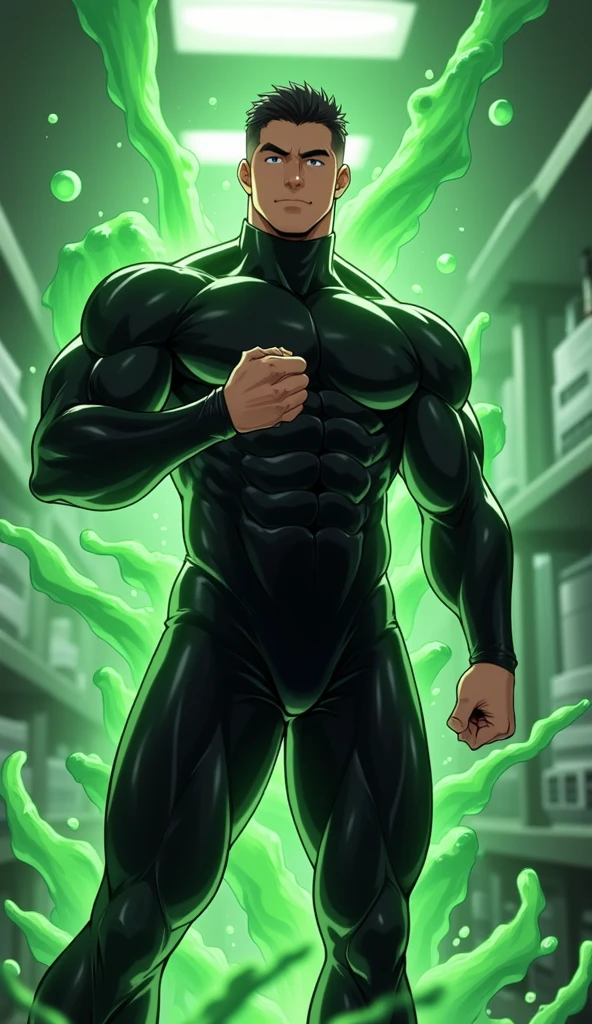 Green slime bull, gelatinous, muscular, high