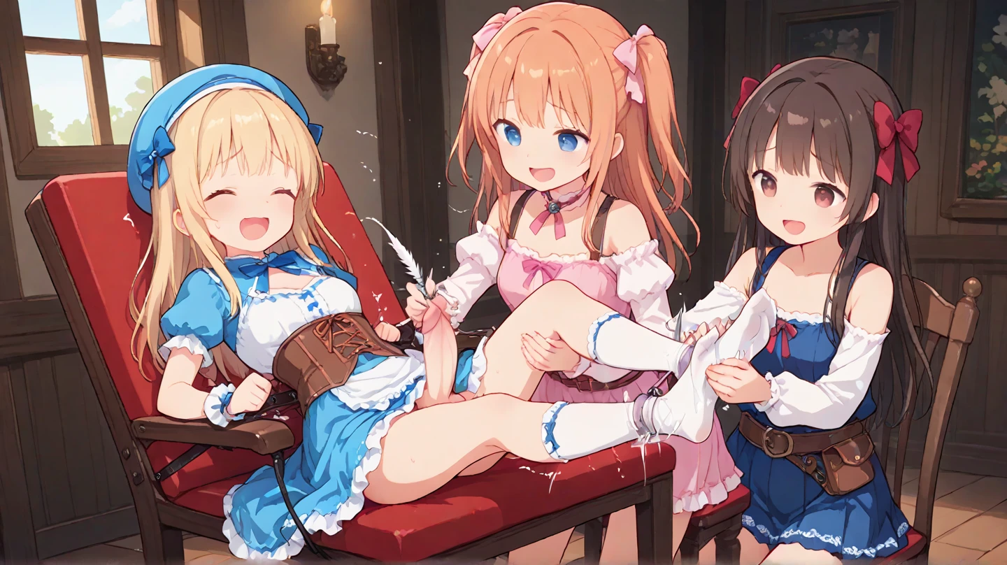 ecchi anime style, ecchi style, azur lane style, visual novel key visual, anime girls in underwear posing for a picture, ecchi anime style, hololive, ecchi, in clothes! highly detailed, visual novel cg, high school girls, upskirt, panty, anime maids riding early tanks, high detail