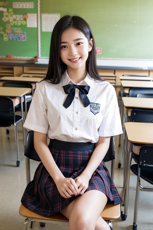Center View、An Asian woman in a short skirt and bow tie is sitting on a train、Cute school girl、Japanese girls uniform、Wear Japan 、Japanese 、Surreal 、Dressed as a high school girl、Surreal 、Wear a uniform、Realistic school girl、Girl in uniform、Wear a uniform、 Pause、Whole Body Ezbian、Nice skin、Glowing Skin、Nice thighs、Shining thighs、Shining Regaleg , Japanese High School 、Nogizaka Idol、Korean Idol、Tai Gu emphasized、One person、crowd、Ultra mini skirt