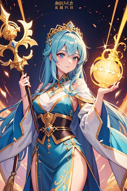 hER crown is sligthly more sharp than the usual one and it has the letter F with a blue mark on it. SHE also wears shades, a gold belt and a blue robe that has the same F mark in the back. SPARKLE; GLITTER