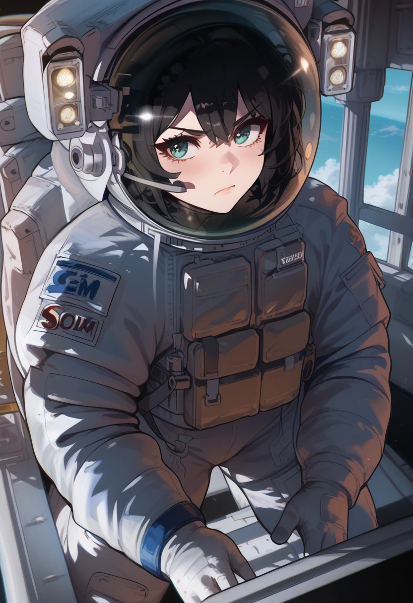 (((masterpiece,best quality,an extremely delicate and beautiful,illustration))),(dynamic angle, medium long shot),((a cute_detailed_girl in spacesuit,beautiful_detailed_face in aerospace_helmet)),(((full body))),(disheveled hair:0.3),(((clouds:0.3),multiple_luna,(floating_fortress technology machinery),night sky background)),(cyberpunk_aerospace_helmet),
(perspective:1.2),