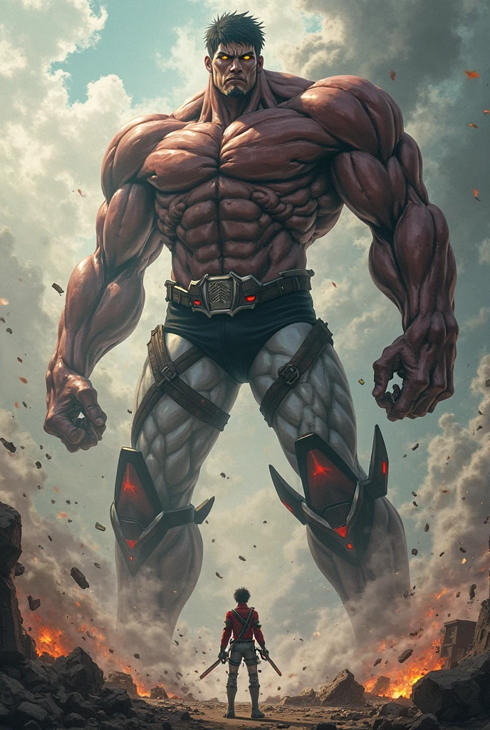 最high quality、Best image quality、masterpiece、monster((Strong body、Godzilla、Muscular、Bipedal、Red body、roar、Giant creatures)),high quality、Beautiful art、background((City))、Flight、Flying debris、Written boundary depth、movie、Visual Arts、Perfect art、8K,Genuine,