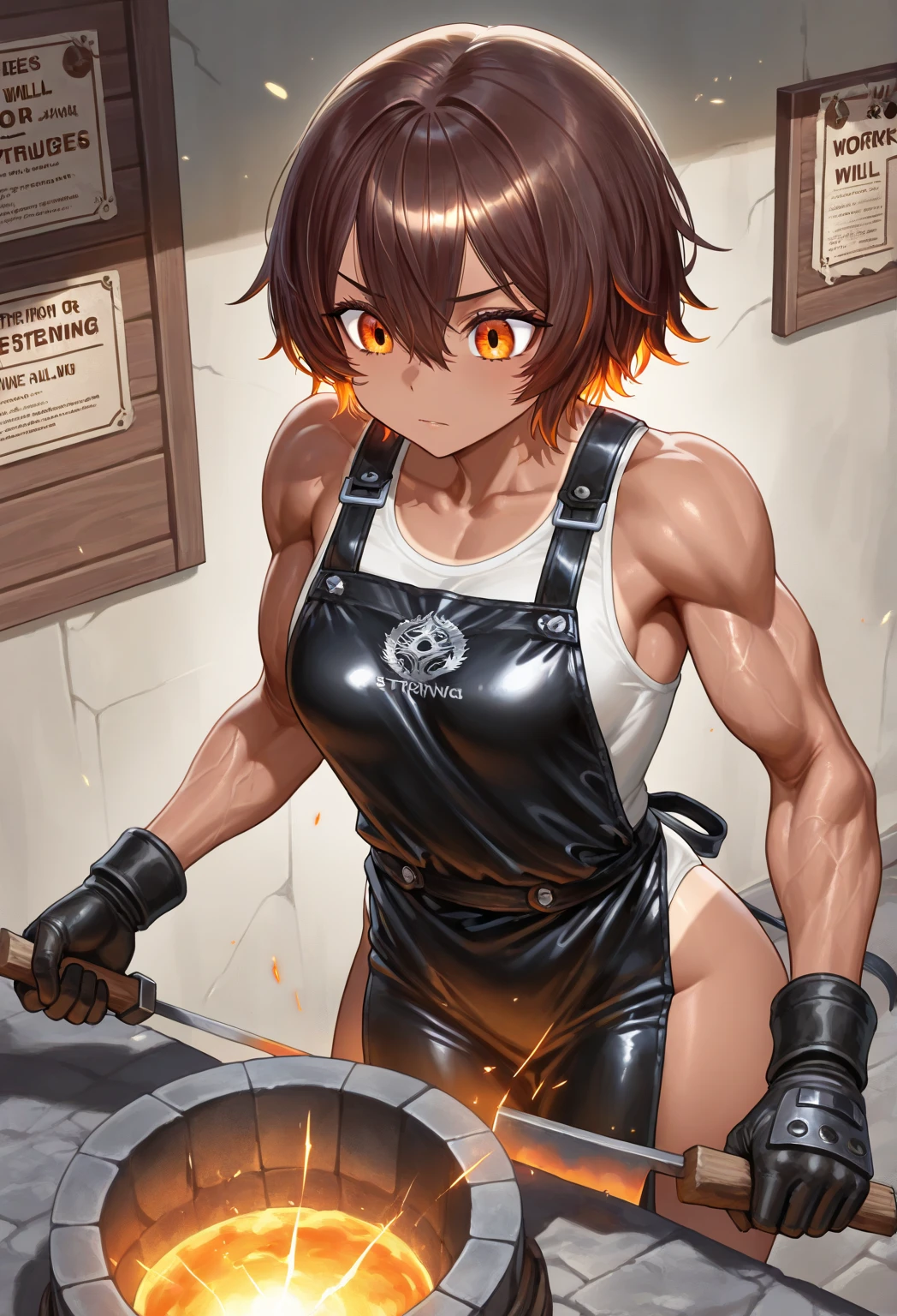 Boy, small chest, ahegao, squint, tongue out, drooling, salivating, flushing, sweat, lingerie, mini skirt