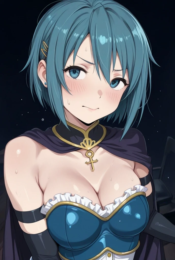 (masutepiece, Best Quality, Perfect Anatomy, High quality:1.4), nice hand, Perfect hands, Detailed beautiful hands, Large_filesize, fulcolor, hight resolution, symmetric, exceptional, Best aesthetic, newest, Anime, very beautiful detailed body,The hair,faces,The eye,
BREAK,
1 beautiful girl, 1 person,Solo,(Cute:1.5),(Chibi:0.6),(kawaii:1.5),(Lori:0.5),(17 years old girl),Very detailed,colourfull,highest details,Clear skin,Beautiful skin,Shy,Very detailed,colourfull,highest details,Clear skin,Beautiful skin,Shy skin,1 beautiful girl,BREAK,{Heterochromia,blue eyess,verd s eyes:1.9},star eye silhouette, BREAK,(pale blue hair, Medium length:1.4),(Side Ponytail,A little curly hair,Single-sided twisted blade,Princess Cut:1.3),(cleavage of the breast,Large breasts,Beautiful , gleaming skin,Clear skin, Beautiful skin,(best quality face),(Top quality glowing eyes),(Doya face,brave face:1.45), BREAK,Chic wool cape look for riding,
Stylish wool cape coat with equestrian details,
cable knit riding turtleneck, Jodhpur,
knee high riding boots, Leather gloves,
horse riding helmet with ear covers, Wool scarves,
Break Sitting, M-shaped legs,
Outdoors, day,(Athletic:1.55) ,Blue sky, cumulonimbus clouds, Sunlight, Flowers, garden, forest, Soto, Trees, Wind, Windy, Nature, tussock, (camping:1.4),depth of fields,
BREAK,wakame,wakame,wakame,(Dynamic Poses, Dynamic Angle, close-up, Cowboy Shot, Cowboy Shot:1.4),
BREAK,(Blurry background:1.3),(absurderes, hight resolution, Super Detail Art),cel shading,Clear Color, Lonely optical effect, Beautiful pictures, Bright glow, mystic atmosphere,(Close-up of girl:1.1), Mystical light particle effect,manga influence, clean line drawings,
nice hand, Perfect hands,