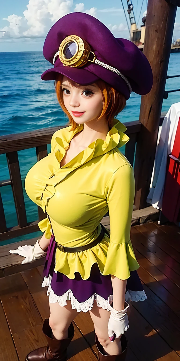 masterpiece, Best quality, (epiCRealLIfe), (photorealistic1.4) (young woman), (hazelmoore in full white swimsuit), (European Model), (wink), (tongue out), (pikkyroxanne costume), (pikkyroxanne hairstyle), (Char_shlow-Roxanne), (pikkyroxanne white swimsuit), pikkyroxanne, looking at viewer, orange hair, blonde hair, hair between eyes, bangs, brown eyes, breasts, animal ears, collar, , , (roxanne tail), (roxanne dog tail), dog ears, cleavage, floppy ears, black collar, dog girl, (on the beach), (daylight), (daytime), (natural lights), (latex white swimsuit), (white one piece swimsuit), (look at viewer), (tongue), (from side)