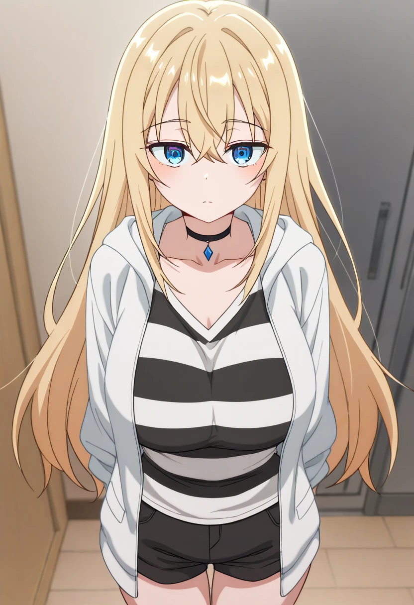 (kisaragi alice, blonde hair, blue eyes, hair ornament, bangs, long hair),
BREAK (casual clothes, (skirt),long sleeves,closed clothes:1.2),
BREAK angry looking face、Shyness、up chest、solo,、breastsout(camel's toe)、highleg,
BREAK (masterpiece:1.2), best quality, high resolution, unity 8k wallpaper, (illustration:0.8), (beautiful detailed eyes:1.6), extremely detailed face, perfect lighting, extremely detailed CG, (perfect hands, perfect ???????),