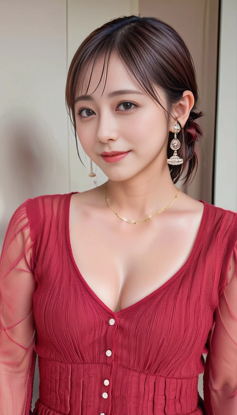 table top, highest quality, shape, Super detailed, finely, High resolution, 8k wallpaper, Perfect dynamic shape, beautiful and detailed eyes,  Natural Lip, floral one piece swimsuit, cleavage, sculpture installation, whole body、big breasts、shiny oily skin、shiny thighs、sensual look