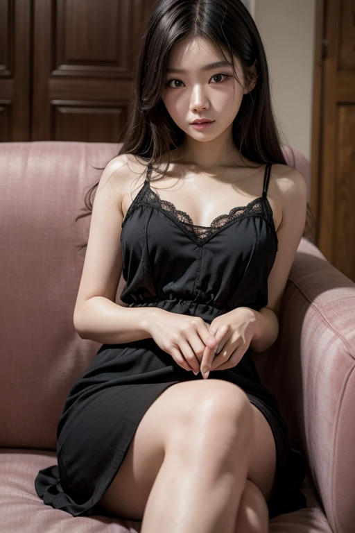 (In 8K,highest quality,masterpiece),(Realistic,RAW Photos,Super Fine Clear),Realistic Light,Detailed skin,Beautiful Japanese Woman,((30-year-old woman,))、Businesswoman、Office Fashion,Purple sexy panties、kneeling to spread legs,Thin legs、fine grain,Detailed fingers、thin、Sexual,Ecstasy expression,In a stylish bedroom、a place where there are no people,Ecstasy,Asian Eyes Era