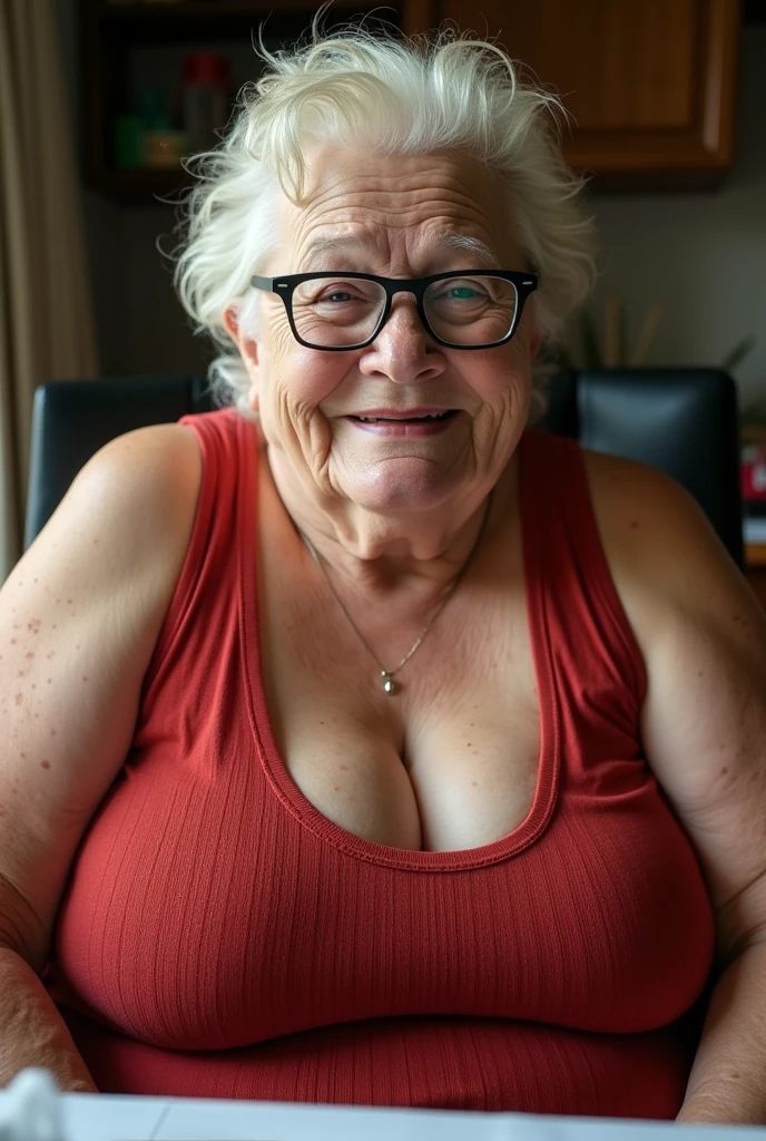 Gilf teacher bending over showing massive cleavage 