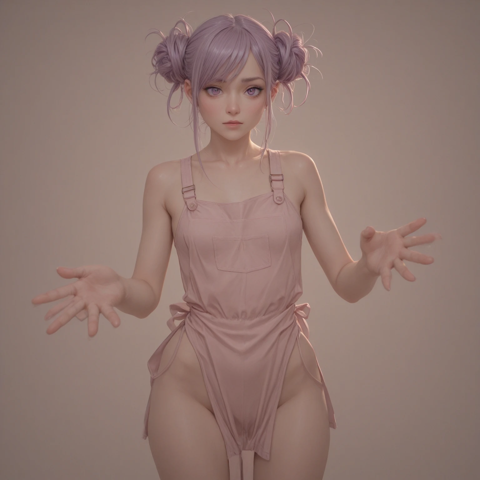 Ayane, Purple hair, (best quality, Ultra-detailed), (realistic:1.37), beautiful and detailed face, ultra-realistic texture, delicate face, delicate body, red lipstick, long-lasting colors. high definition, 8K.