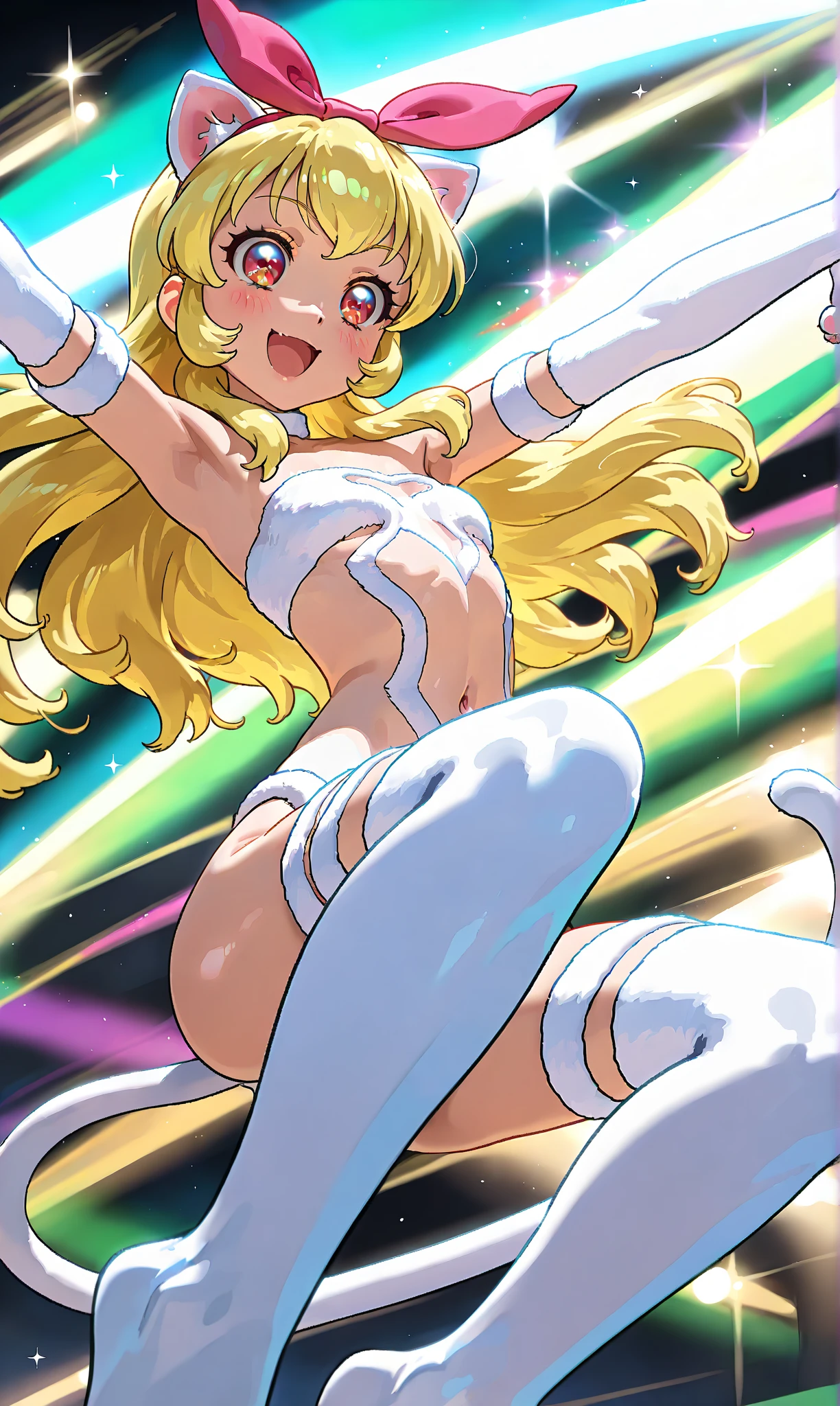 anime style , a beautiful woman, perfect female face, in a bunny suit