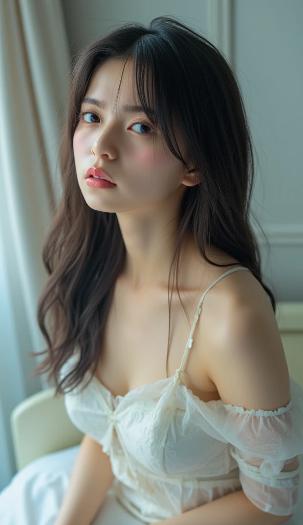 Este、massaging、skincare、Cute Korean Beautiful Girl、femele、独奏、Prone、Face down in bed、top-quality、​masterpiece、illustratio、extremely delicate and beautiful、extremely details CG、Unity、8k wallpaper、finely detail、the Extremely Detailed CG Unity 8K Wallpapers、ultra-detailliert、hight resolution、ighly detailed、a beautiful detailed girl、extremely detailed eye and face、beatiful detailed eyes、Facial light、1girl