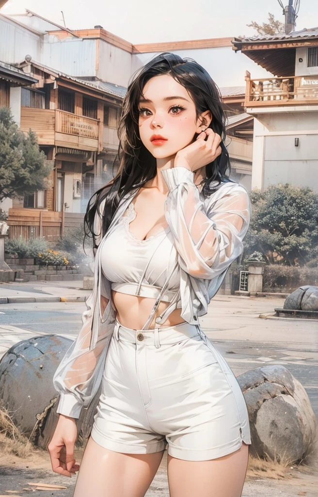 (Realistic:1.5, 16k, highest quality, masterpiece, Ultra-high resolution), Perfect dynamic composition:1.2, (Modern city at night, In front of the supermarket at night, Expressions of sadness:0.9, Low angle shooting:0.9), Highly detailed skin and facial textures:1.2, Young woman getting wet in the rain:1.3, Incredibly slim body:1.2, Fair skin:1.2, Sexy beauty:1.1, beautifully、beautiful:1.1,cute girl, Very beautiful face:1.2, Water droplets on the skin, (The rain drips down on my body:1.2, Wet body:1.2, Wet Hair:1.3, Wet tight skirt:1.2, Wet OL uniform:1.3), belt, Chest gap), (Big eyes that exude beautiful eroticism:0.8, Lips that exude beautiful eroticism:0.8), necklace, Earrings, bracelet, wedding ring, Shoulder bag, clock, Highly detailed and accurate hands and fingers
