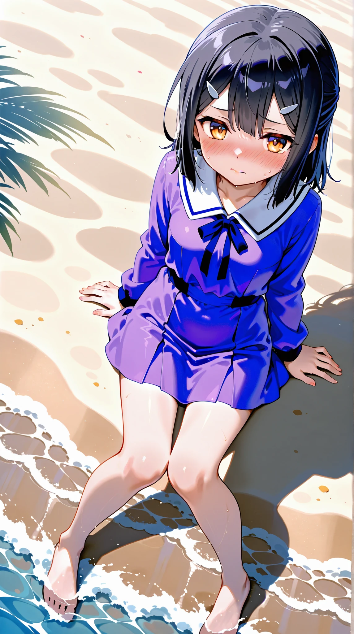 Only the lower body is exposed，Bare legged，Jirou legs，Close-up of feet，without wearing shoes，Face the camera with your toes