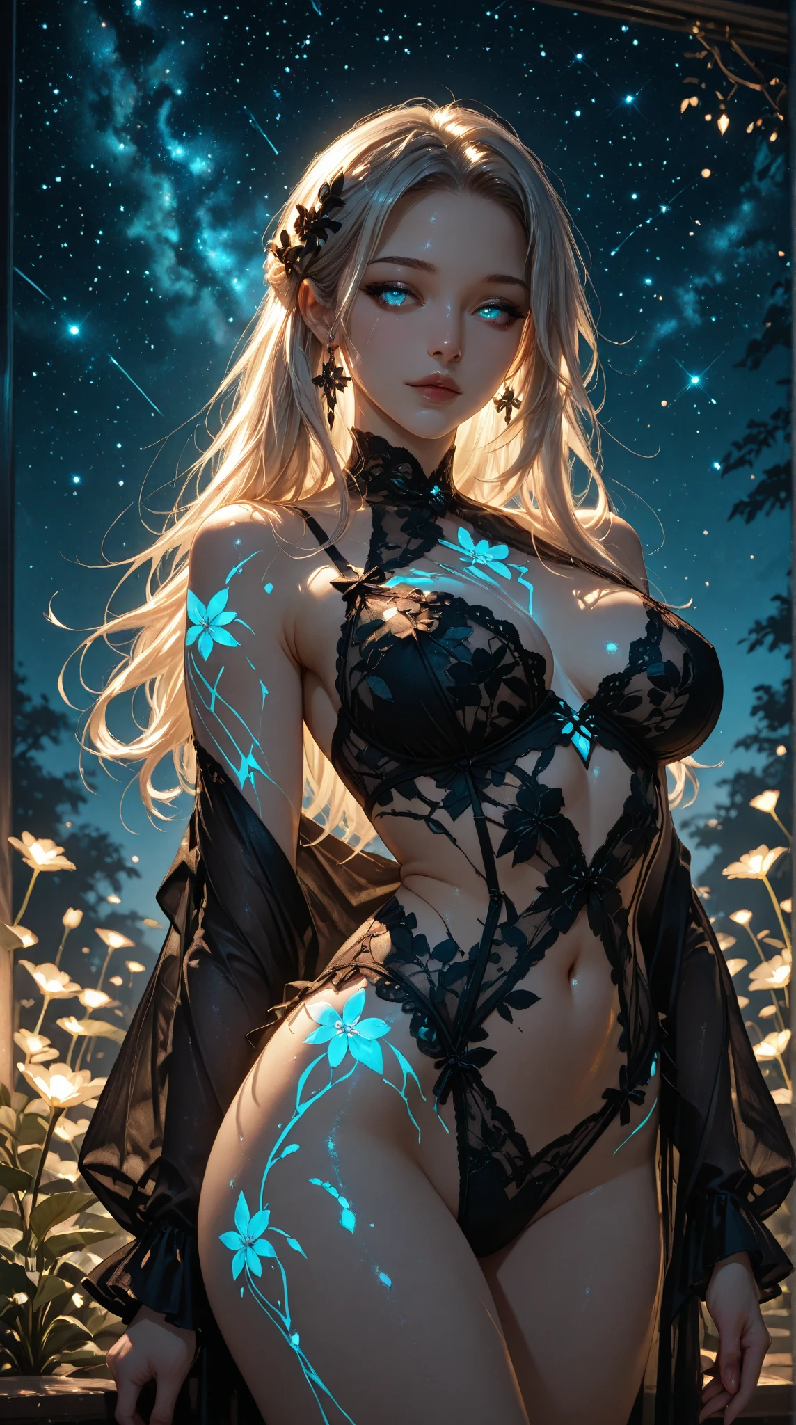 (Imagem conceitual do personagem:1.3), uma mulher madura com longos cabelos pretos e uma roupa branca, (em um lugar rochoso no deserto:1.2), (standing on an illuminated magic circle drawn on the floor:1.2, under the starry sky:1.3, sentado ao estilo indiano:0.0, Posando de ioga:0.0, com pernas abertas e joelho levantado:0.0, com pernas cruzadas:1.5, crack and open your arms:1.3, in Arabic ancient ruins:1.3), (Holding the bible:1.2), Arabic, (Post-apocalyptic:0.2), dos arknights, obras de arte no estilo de guweiz, corpoesbiano, detalhes finos. linha de frente das meninas, cute anime illustration, from linha de frente das meninas, por Yang J, splendid, 28 anos de idade, (milf:1.3), (Sozinho:1.5), (sfw:1.25), (flacidez do peito, seios de fuga, grande , cintura fina, grande ass:1.2), Criado sexy, (dark mahogany medium short hair, Updo, cabelo sobre um olho, asymmetrical hair, Cabelo Carly, low tied braids),(muslim, White scarves, faixas de cabelo, head today, Turban), (ultra high resolution, Foto RAW 8k, foto realista, contorno fino:1.3, foco claro), melhor qualidade, cinematic lighting, textile shading, fundo desfocado, Profundidade de campo, bokeh, (pupilas brilhantes, lindos olhos bem detalhados com destaque:1.3, rosto altamente detalhado), red lip, belas skins realistas:1.1, olhando para os espectadores:1.3, (dynamic angle:1.3, vista frontal:1.1, foco apertado:1.3, De baixo:1.2), (dynamic pose:1.5, Posando Sexy:1.2, inclinando-se para frente), ((abra sua boca:1.3)), (Sorriso Sedutor:1.2), Imagem centralizada, (vestindo jaqueta longa branca e roupas, vestindo vestes brancas:1.3, ((peito nu:1.37)), enfeites de platina, enrolando roupas brancas na cintura, botas longas de couro marrom escuro:1.3, translucent lace pantyhose), (((anatomia correta:1.5, anatomia perfeita:1.37))), ((ar livre:1.2, em uma noite:1.3)), grandes seios.