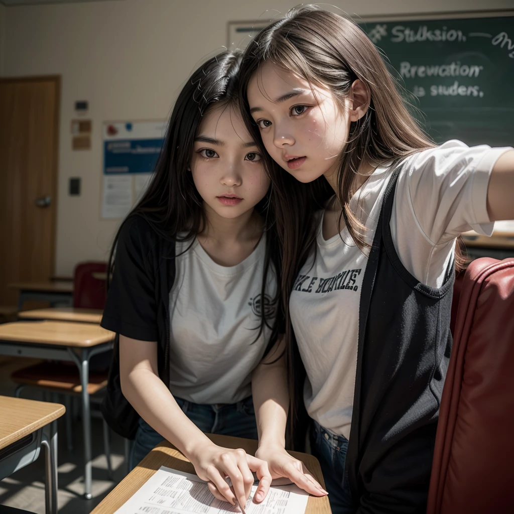 Korean high school girls imprison me