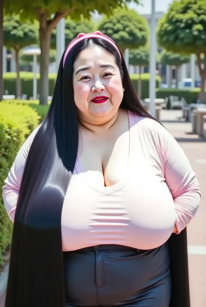 GoPro camera Japanese super obese woman 58 years old Super burst breasts Her butt is about 4 times bigger than a normal woman's. Tank tops Leggings 500lbs ssbbw Walking in the downtown area of Shinjuku Weight 300kg